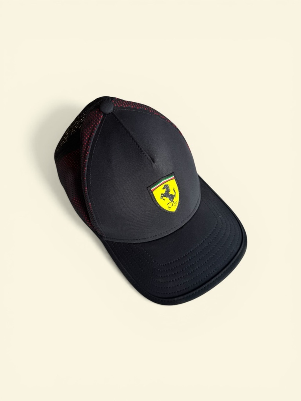Ferrari F1 Scuderia Black Adjustable Baseball Cap Logo Hat One Size Fits All